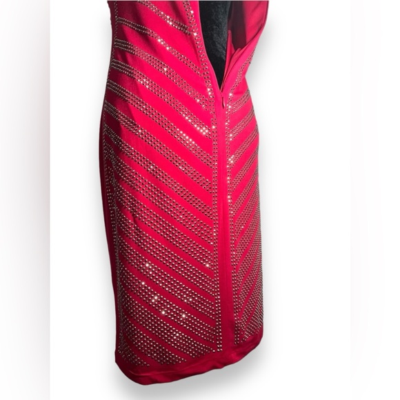 Carmen Marc Valvo Womens Cut and Sew Sparkly Cocktail Dress Size L - Picture 9 of 16
